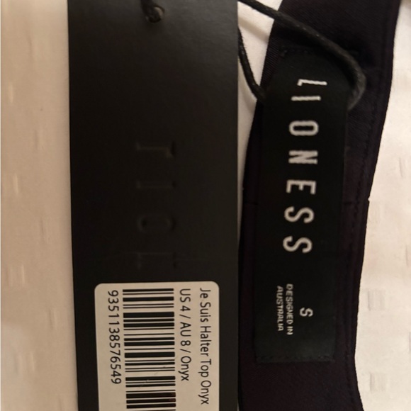 NWT Princess Polly Lioness Plunge Halter Crop Top, Black, Size Women’s 4 Small. - Picture 10 of 11